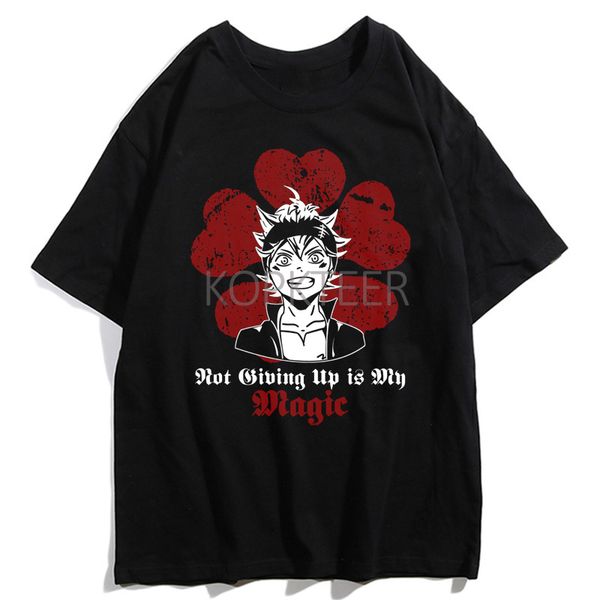 

black clover asta yuno noell silva men t-shirts summer harajuku funny t-shirts ullzang japan 90s anime hip hop male t-shirts