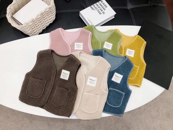 

the new warm boy and girl fur vest for autumn and winter, a lovely warm and comfortable granular lamb fur vest k9141, Blue