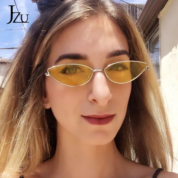 

sunglasses cute ladies cat eye cool metal frame 2021 fashion retro gradient female uv400 shade, White;black
