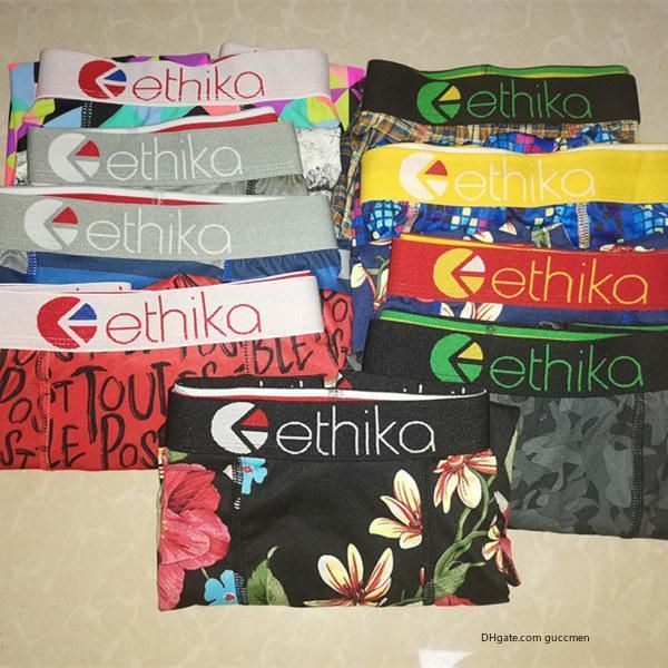 

ethika мужских трусов-боксеров случайных стилей спорт хип хоп рок акцизного белье скейтборд уличная мода быстро высыхает лучшее качество, Black;white