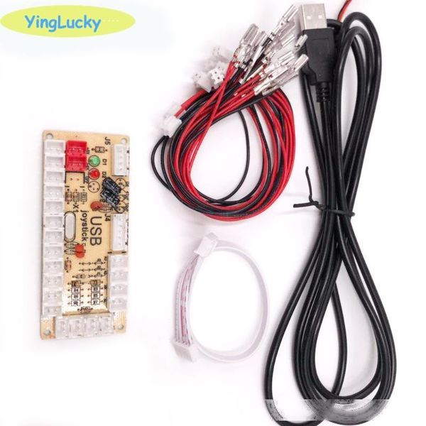 

new zero delay usb encoder to pc joystick and button for mame & fight stick controls diy arcade game kit parts