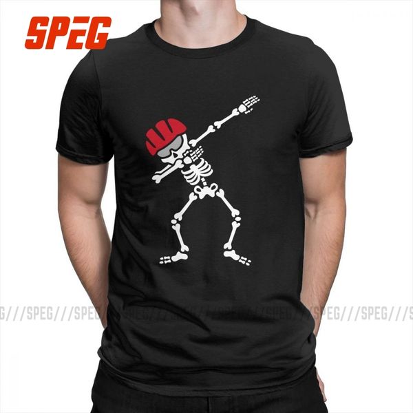 

dab dabbing skeleton t shirt bicycle mountainbike biker amazing t-shirt big size crew neck short sleeve tees vintage 100% cotton