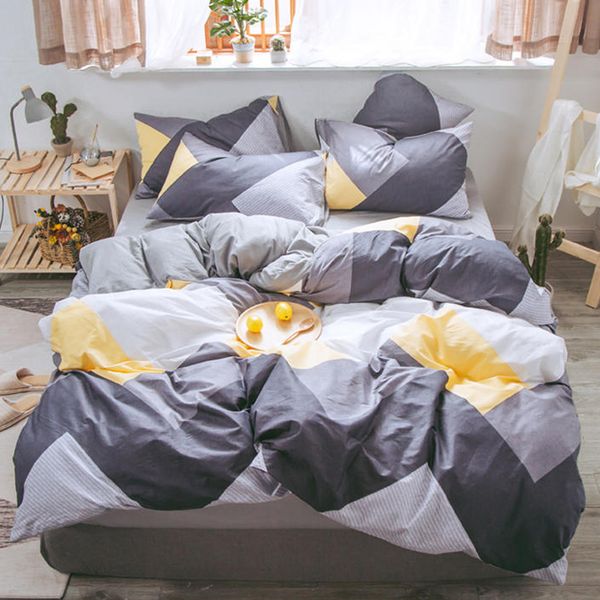 

bedding sets luxury bed linen pure cotton set a/b double-sided pattern twin/full//king size 3/4pcs sheet duvet cover