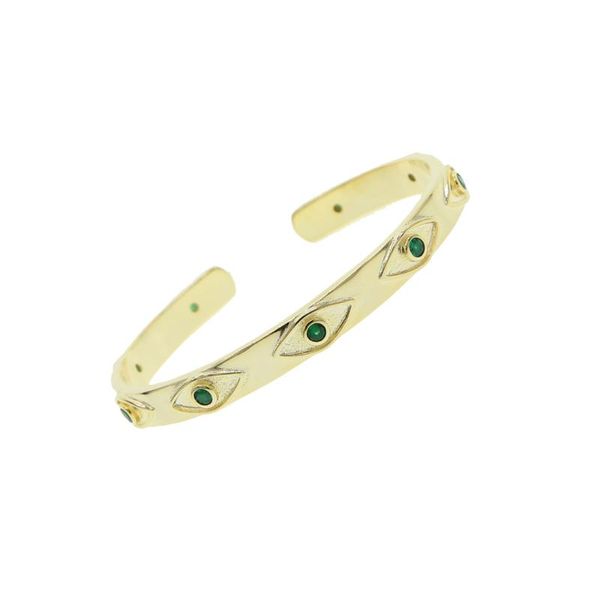 

turkish evil eye design jewelry gold color chic fashion women evil eye cz open bracelets, Black