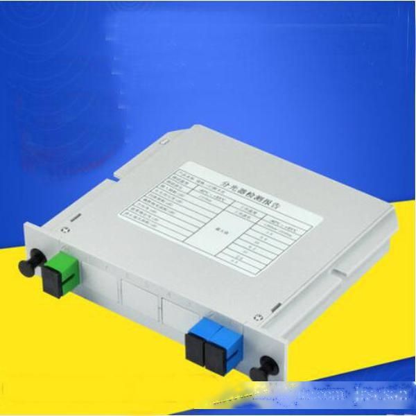 

10pcs/lot sc upc plc fiber splitter box sc upc 1x2 1x4 1x8 1x16 fiber optic ftth cassette box optical coupler