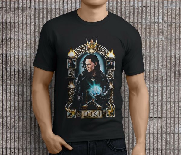 

new popular loki mens black t-shirts s-3xl