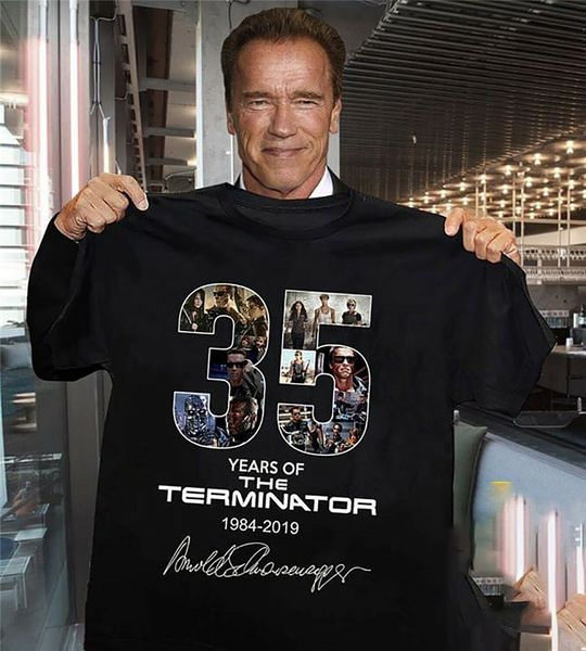

35 year of the terminator 1984-signature shirt brand fashion tee shirt