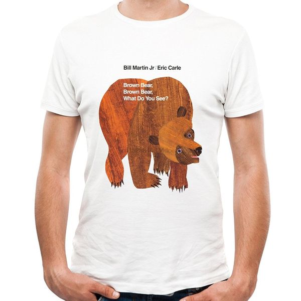 

funny tee shirts crew neck men brown bear brown bear what do youee picture book short-sleeve summer tee shirt