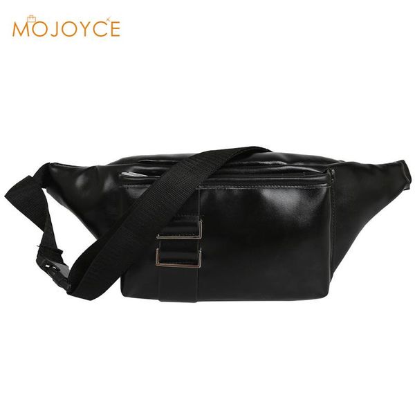 

solid color sports shoulder women waist fanny belt packs leather chest bags women men portable travel shoulder crossbody bags