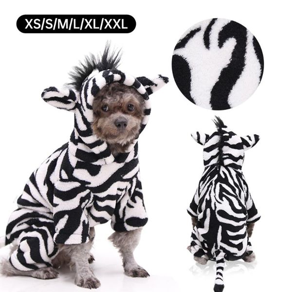 

xs-xxl multiple size dog clothes pet cosplay zebra pattern dog clothes puppy cat hoodie jacket coat pet clothing