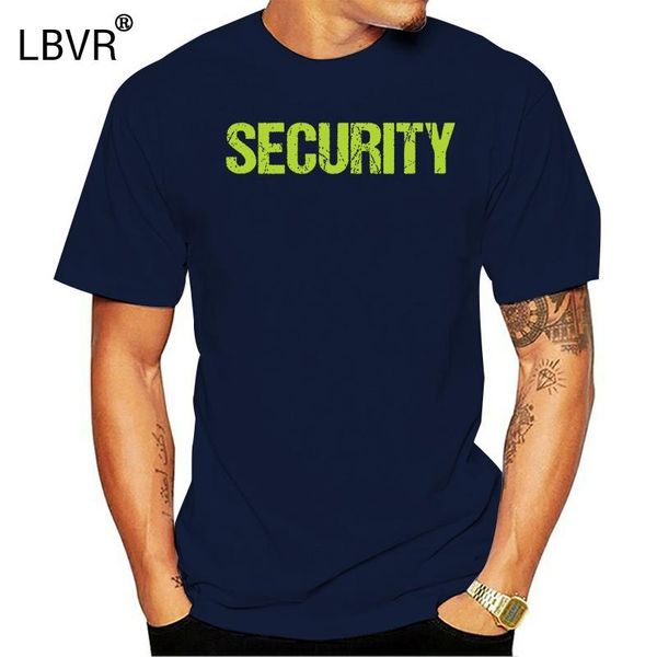

awesome security t-shirt black mens neon tee staff event 100% cotton men t shirt women kg-1204, White;black