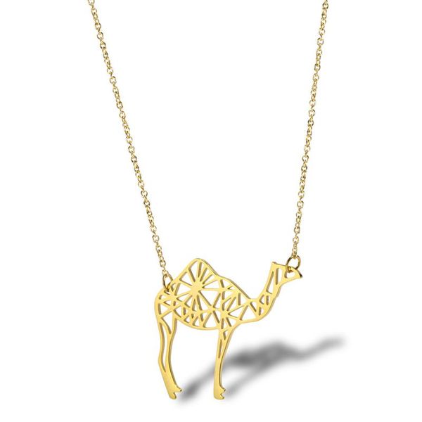 

chains tangtang women necklace titanium steel animal accessories creative individual camel necklaces fashion summer jewelry 2021, Silver