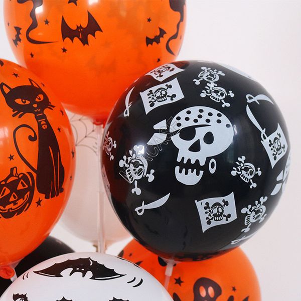 

12inch balloon hallowmas decorative balloons festival party props skull pumkin ghost spider cartoon balloons latex airballoon kids toy d9713