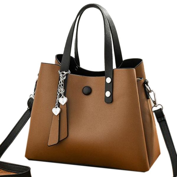 

women's leather handbag casual messenger bag ladies handbag quality shoulder bag dark khaki