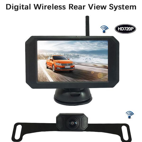 

5 inch car wireless monitor display lcd sn with waterproof night vision rear view reverse backup camera wx5311d