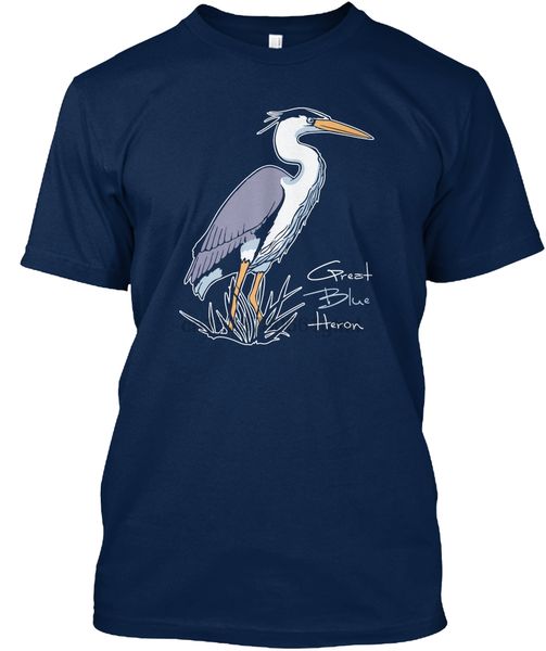 

мужчины футболка blue heron женщина футболка