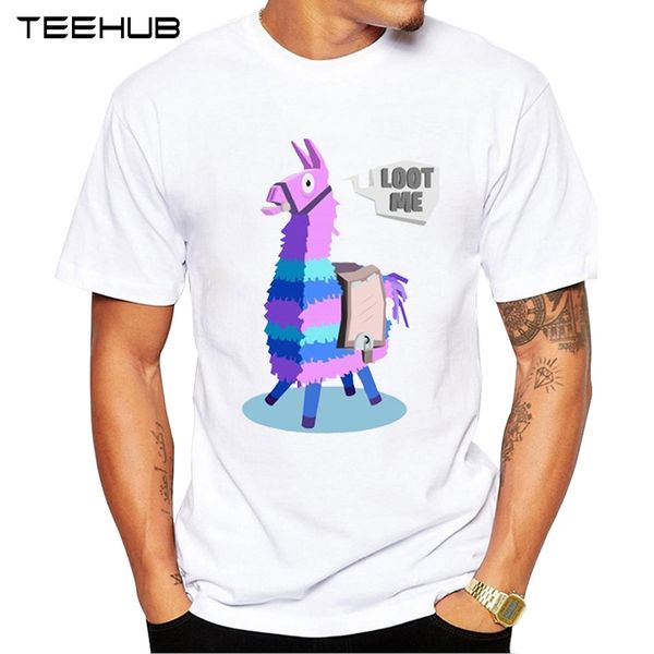 

teehub новой мода loot me мужчины тенниска смешной альпака printed мужчина tee рубашка с коротким рукавом geek tops
