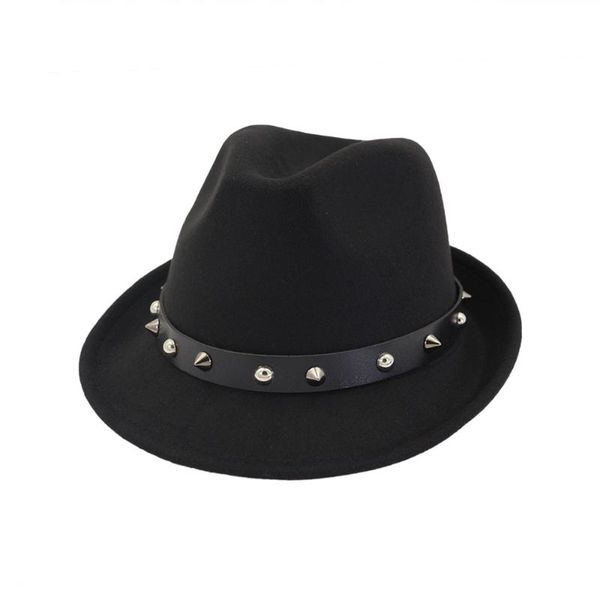 

широкий брим wool felt панама cowboy hat fedora джаз trilby шляпы с rivet пояс диапазона формальное top hat chapeau сомбреро для мужчин женщ, Blue;gray