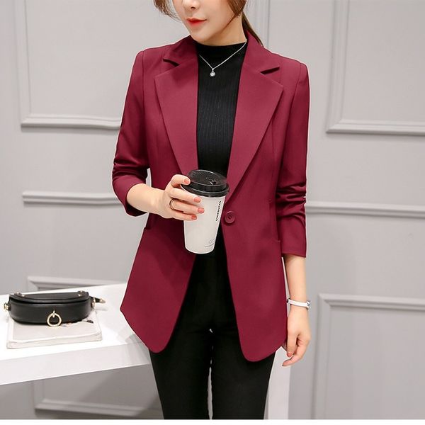 

women blazers spring and autumn new women's casual suit slim-fit long-sleeve small suit jacket, White;black