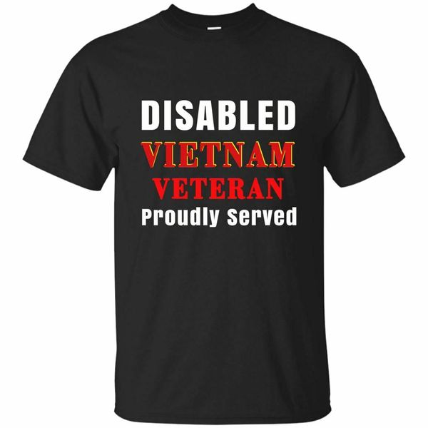 

black , navy mens disabled vietnam veteran proudly served shirt for nam vet tee shirt