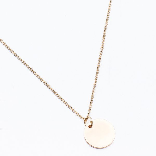 

chains european and american simple small disc thin chain temperament clavicle necklace wild item decoration, Silver