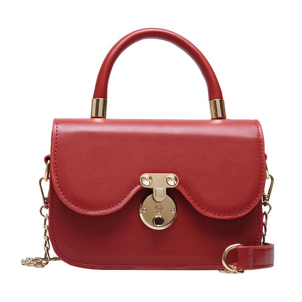 

bag women's bag 2020 new red fashion texture chain handbag winter korean joker messenger