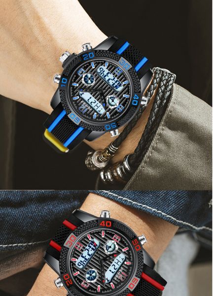

Mayforest Digital Watch Top Luxury Digital Watch Sport Men Watches Electronic LED Male Wrist Watch for Men Clock, Slivery;brown