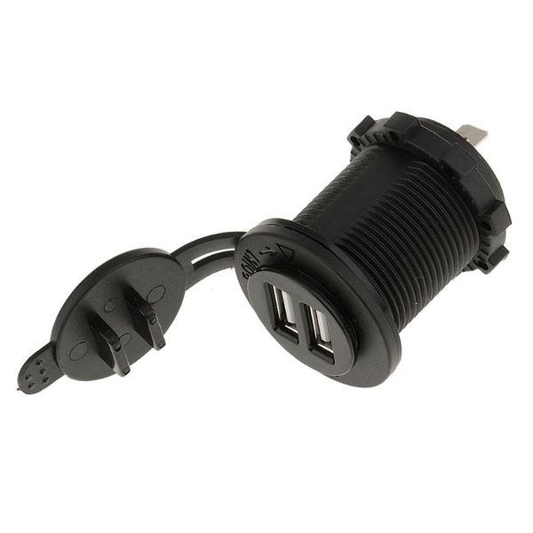 

boat car waterproof 12v dual usb power charger adapter switch socket outlet plug dc 12v 4.2a panel mount