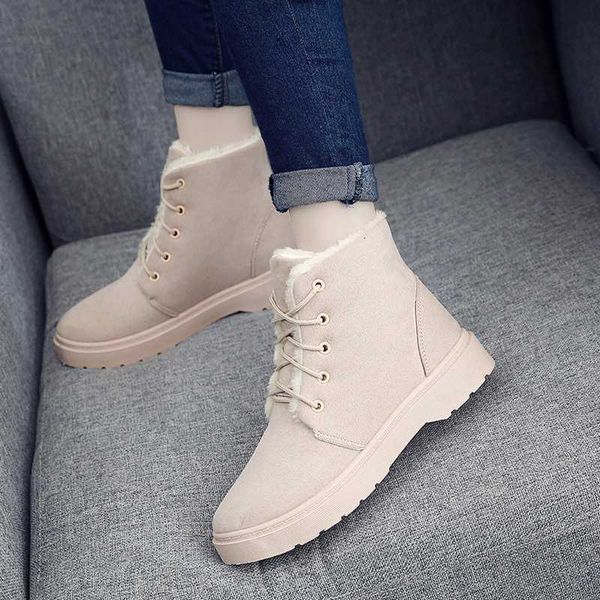 

2020 winter women snow boots shoes women's warm plush short ankle boots waterproof female shoes fashion footwear botas mujer, Black