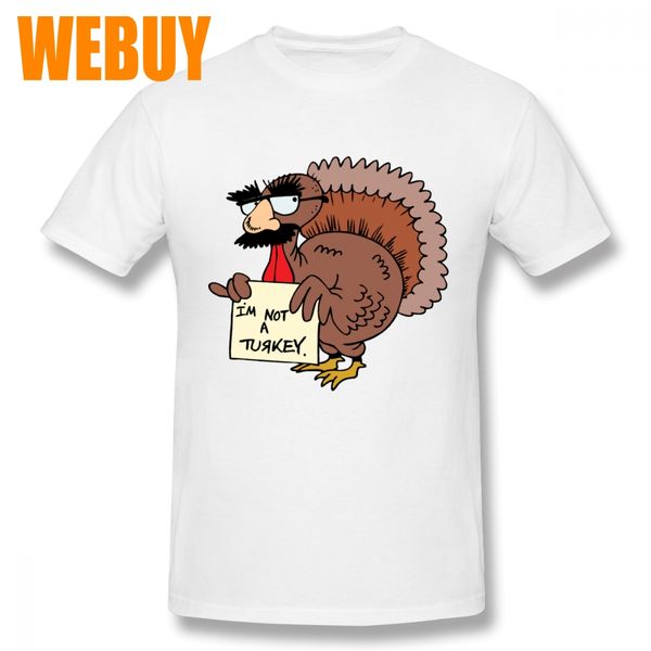 

big size thanksgiving t shirt i'm not a turkey abstract tee shirt plus size new arrival nice short-sleeved