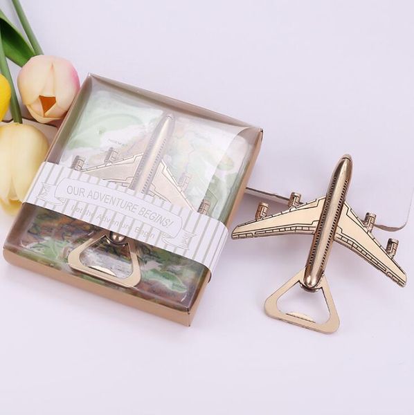 

party favor helicopter airplane beer bottle opener antique alloy plane shape wedding gift favors lx1424