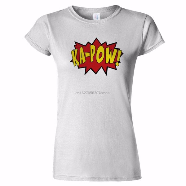 

kapow pop art womens t shirt подарок ​​настоящее ka pow popart комиксов мультфильм