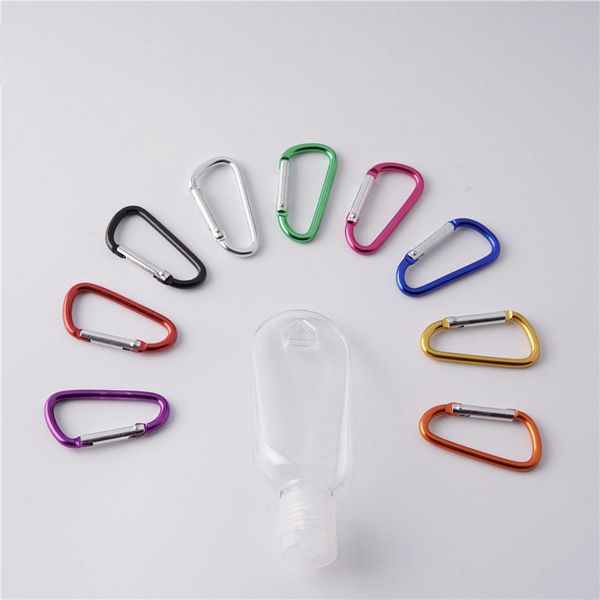 

1oz 30ml empty disinfection alcohol hand sanitizer bottles refillable plastic package bottle with clips hook portable lotion sub-bottle