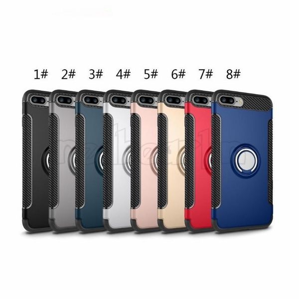 

protector phone case with ring holder kickstand back cover case rugged dual layer case for for iphone 11 pro samsung note 9 s9 plus s10 lite