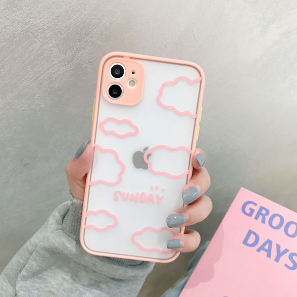 

iphone case silicone for iphone 7 8 6 6s plus 10 11promax 11 11pro x xr xs max se2020 varnish clouds pattern back cover new