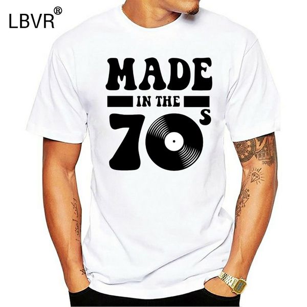 

made in the 70s tshirt 100% cotton men short sleeve t shirt design summer t-shirt comics tees hip hop vinyl record clothing