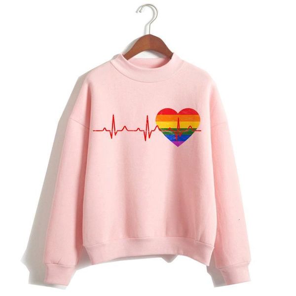 

lgbt love wins bisexual lesbian women gay rainbow hoodie clothes sweatshirt love is love oversized female fashion casual, Black