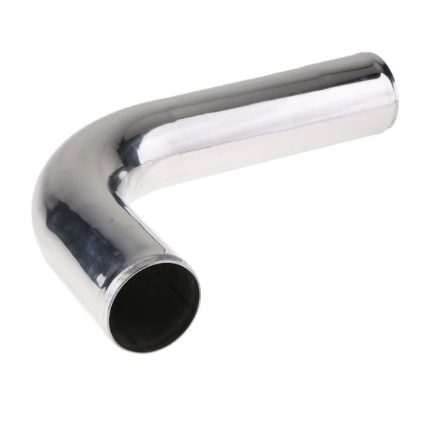 

3\" 90 degree car inlet pipe aluminum turbo intercooler cooling tube silver