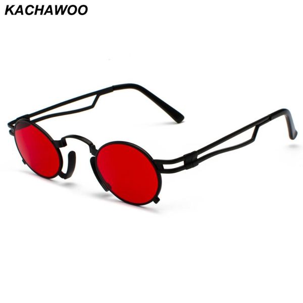 

kachawoo vintage small oval sunglasses men gold frame retro steam punk sun glasses for women summer beach accessories, White;black