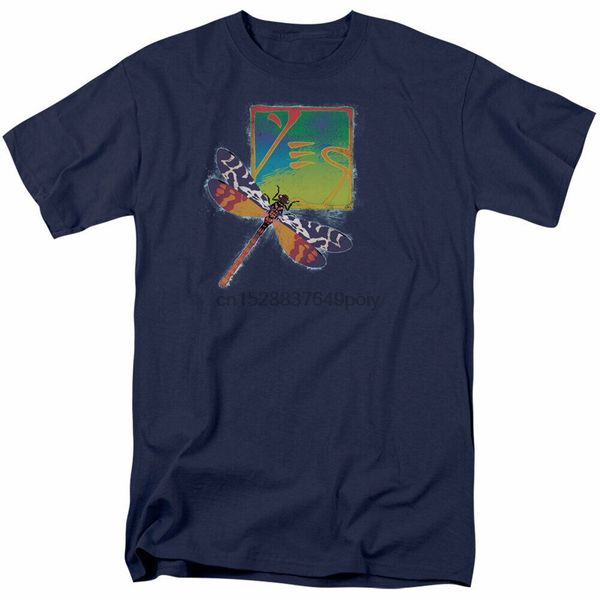 

yes mens dragonfly t shirt navy rockabilia