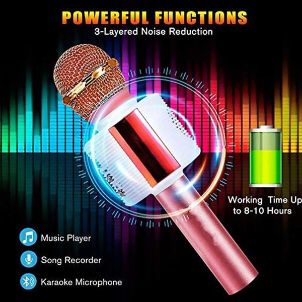 

bluetooth karaoke microphone speaker home portable lightweight wireless ktv professional musical elements mic handheld mic