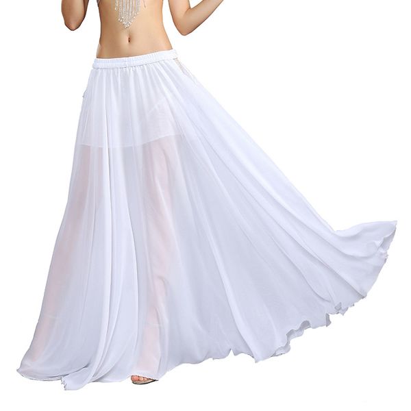

stage wear chiffon belly dance costume dancing women skirt floor length maxi full circle tribal, Black;red