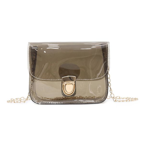 

bags for women 2020 summer clear transparent bag candy color jelly femme handbag bolso feminina small chain shoulder bag #40