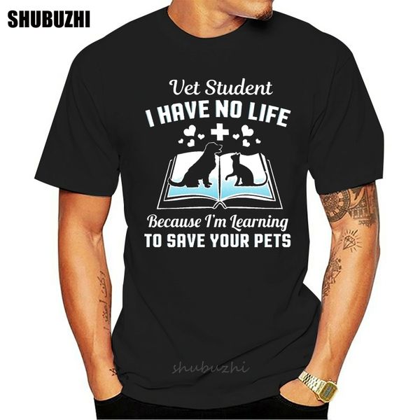 

i have no life vet student funny tshirt veterinarian graphic cotton wild fashion glasses women t-shirt