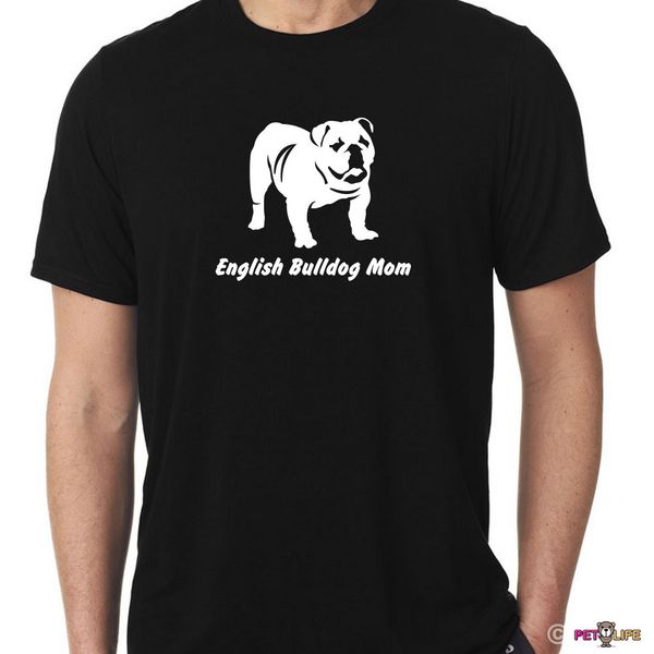 

2019 fashion 100% cotton english bulldog mom tee shirt british tee shirt