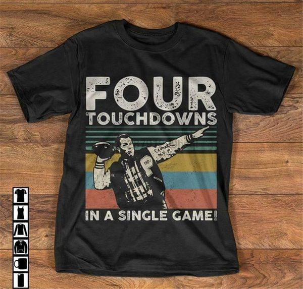 

al bundy четыре тачдаунов в одиночной игре футболка черный хлопок мужчины s-3xl лето стиль casual wear tee shirt