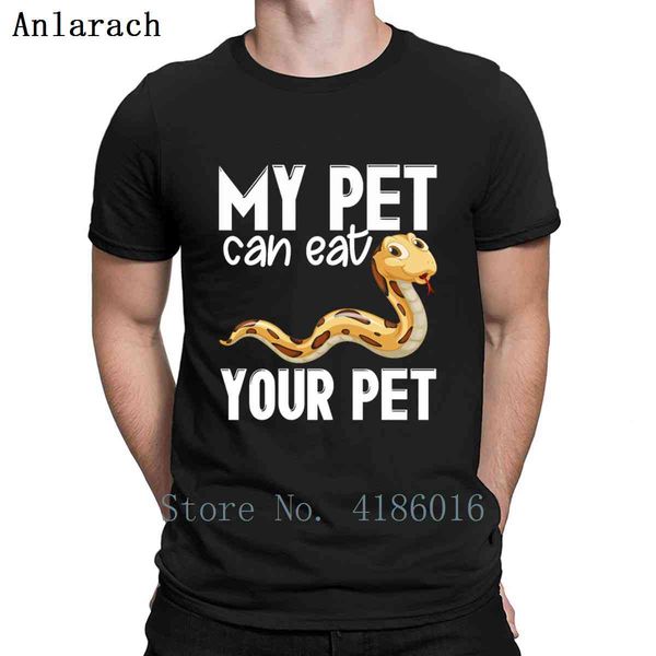 

my pet может съесть свою pet смешного змея футболку лето мужских вязаной s-5xl удобной сыпучей family рубашка хлопка