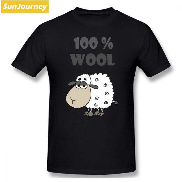 

funny 100% wool sheep cartoon men t shirt drop shipping geek oversize cotton short sleeve custom men clothes 2018