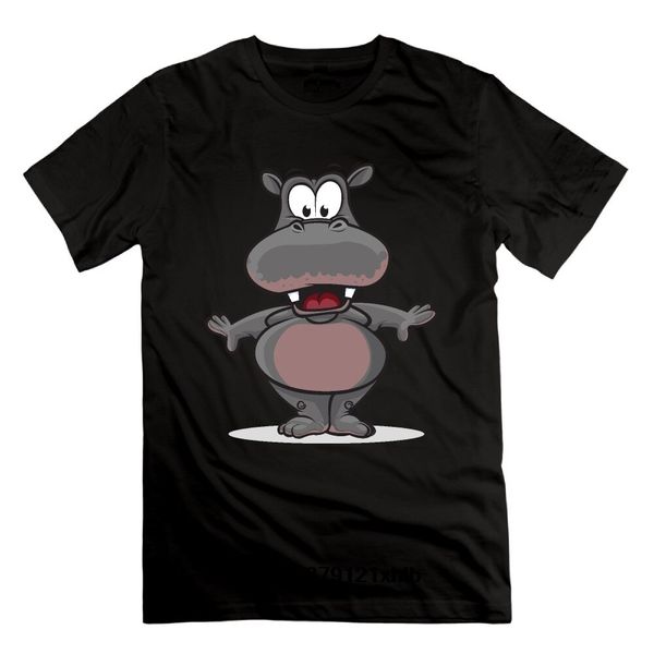 

men t shirt custom grey hippopotamus funny t-shirt novelty tshirt women