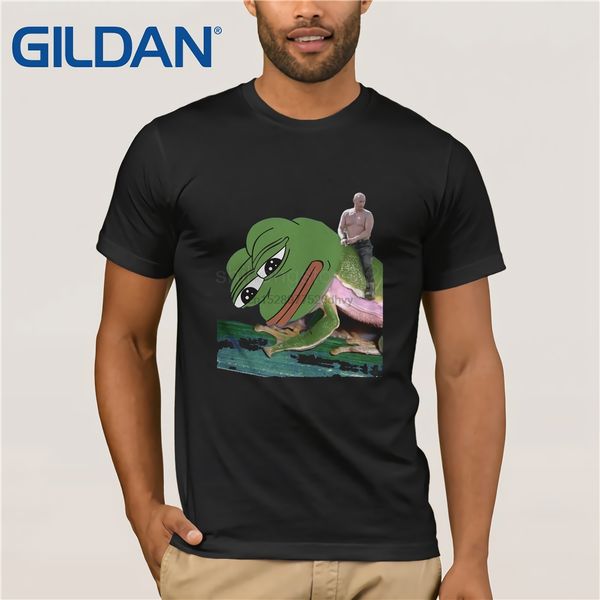 

t shirt 2019 fashion men t-shirt riding pepe frog